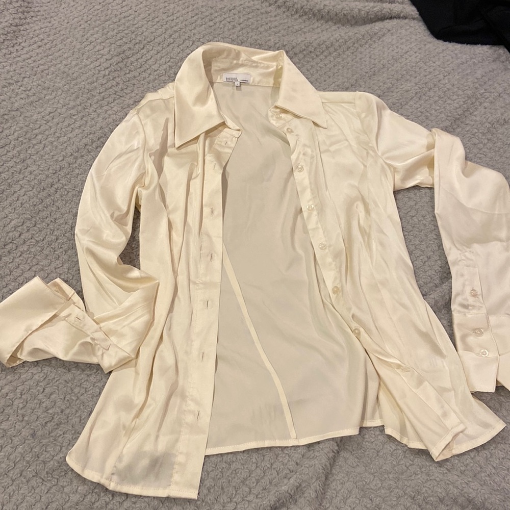 Daniel Bernstein Satin Looking Button Up - image 1